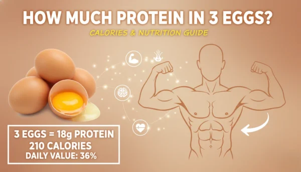 how much protein in 3 eggs